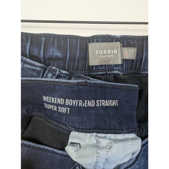 Torrid Weekend Boyfriend Straight Leg Mid-Rise Pull On Jean in Dark Moon - Picture 7 of 8